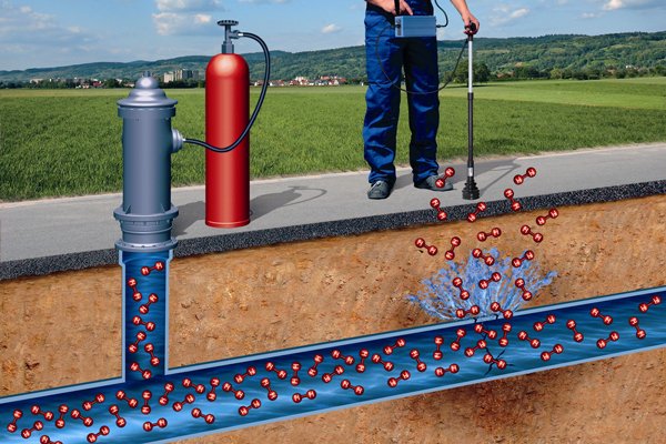 Water Leak Detection by Ultrasonic acaustic machine